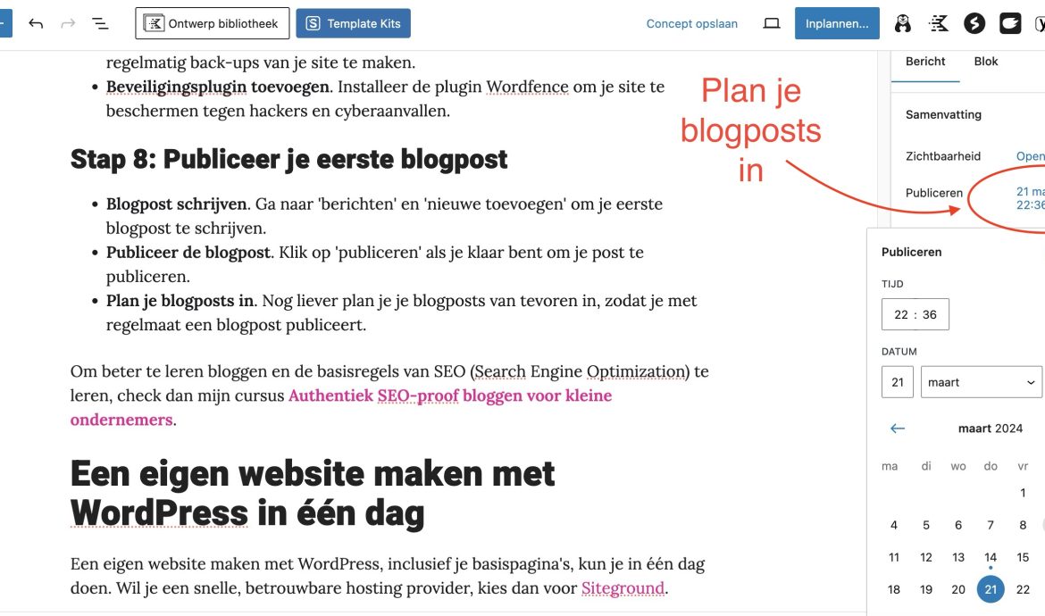 een uitleg bij het artikel: eigen website maken met wordpress