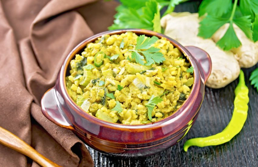 voorbeeld van een lunch recept uit ayurveda: kitchari