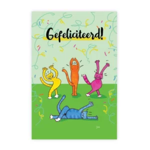 Wenskaart 'Gefeliciteerd'