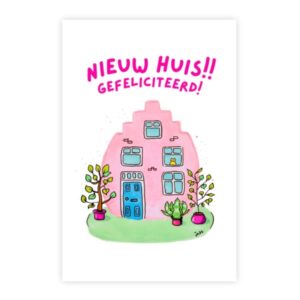Wenskaart 'Nieuw huis'